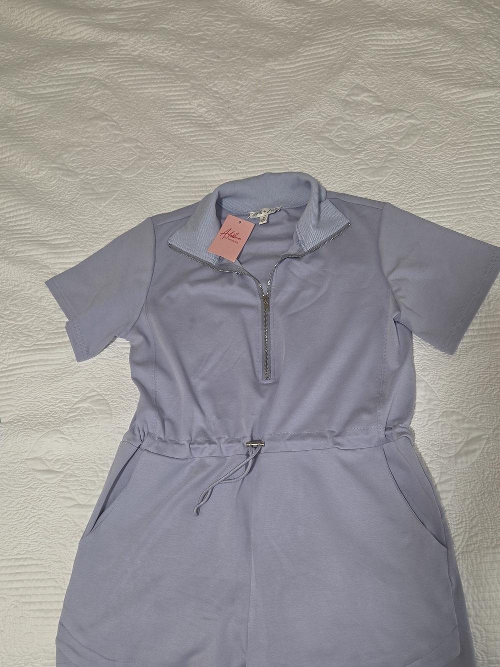 She+Sky Women's Romper Half-Zip